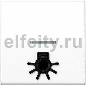 Клавиша с окошком для подсветки и символом "свет"; белая