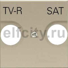 Накладка для TV-R-SAT розетки, 2-модульная, серия Zenit, цвет шампань