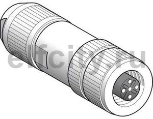 КОННЕКТОР ЭКРАНИРОВАННЫЙ ПРЯМОЙ, М12, 5 PIN, РОЗЕТКА,