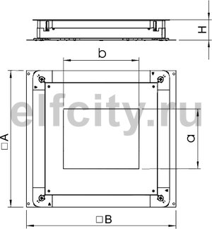 Монтажное основание UZD350-3 (h=70-125 мм) для GES6 510x467x70 мм (сталь)