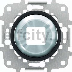 Накладка для механизмов зарядного устройства USB, арт.8185, серия SKY Moon, кольцо чёрное стекло