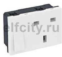 Розетка британского стандарта BS 250 В, 13A (белый)