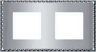 Рамка 2 поста, для горизонтального/ вертикального монтажа, cromo brillo