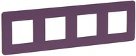 Unica Studio Рамка 4-ная, лиловый/беж.