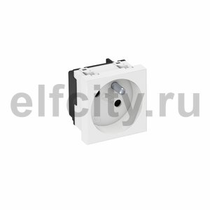 Розетка одинарная 33° франц. стандарт, 250 В, 16A (белый)