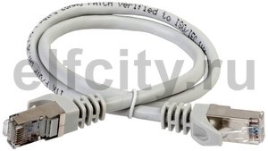 ITK Коммутационный шнур (патч-корд), кат.5Е FTP, LSZH, 3м, серый