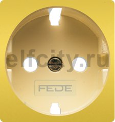 FD04335OR-A Обрамление розетки 2к+з, цвет real gold, беж.
