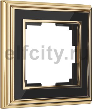 Рамка на 1 пост Palacio (золото/черный)