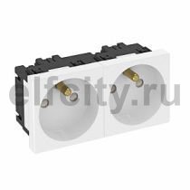 Розетка двойная 0° франц. стандарт 250 В, 16A (оранжевый)