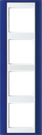 Рамка 4-кратная для серии Aplus; синий-белый