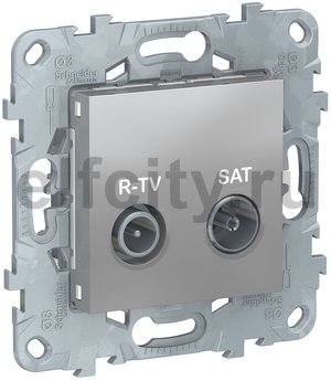 Unica New Розетка R-TV/SAT, оконечная, алюм.