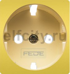 FD04335OB-A Обрамление розетки 2к+з, цвет bright gold беж.