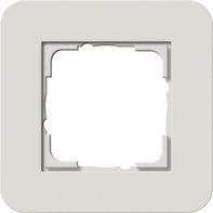 Рамка 1 пост, Soft-Touch светло-серый/антрацит