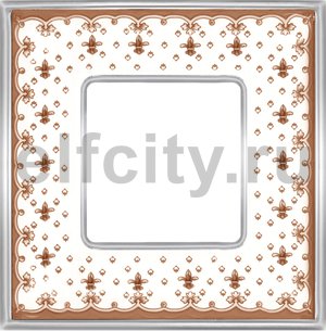 FD01341MACB Рамка на 1 пост, гор/верт.цвет BROWN LYS - Bright Chrome