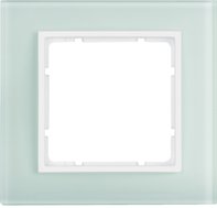 Рамкa, B.7, 1-местная, стекло, цвет: полярная белизна