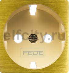 FD04335PB-A Обрамление розетки 2к+з, цвет bright patina беж.