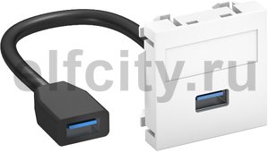 Мультимедийная рамка USB 3.0 A-A Modul45 (белый)