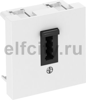 Телефонная розетка стандарта ТАЕ 45x45 мм (белый)