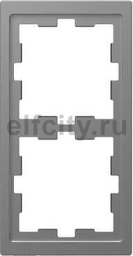 Рамка 2 поста, для горизонтального/ вертикального монтажа, нержавеющая сталь