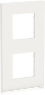 Unica Pure Рамка 2-ная, вертикальная, белое стекло/белый