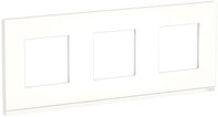 Unica Pure Рамка 3-ная, горизонтальная, матовое стекло/белый