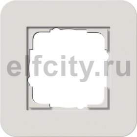 Рамка 1 пост, Soft-Touch светло-серый/антрацит
