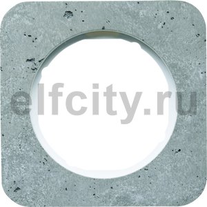 Рамка, R.1, 1-местная, бетон, шлифованный / полярная белизна
