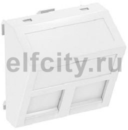 Корпус компьютерной розетки Modul45 тип F (наклонный) 45x45 мм (черный)
