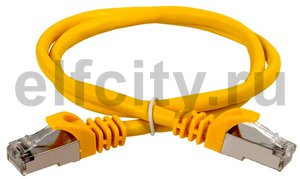 ITK Коммутационный шнур (патч-корд), кат.5Е FTP, 5м, желтый
