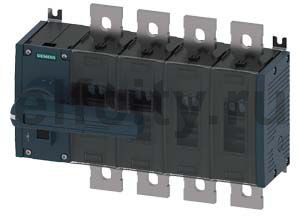 ВЫКЛЮЧАТЕЛЬ-РАЗЪЕДИНИТЕЛЬ 630A, ТР 4, 4-ПОЛ ФРОНТ.УПРАВЛ. СЛЕВА КОМПЛЕКТНОЕ УСТР. С СЕРОЙ РУЧКОЙ ПЛОСКИЕ КЛЕММЫ