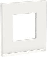 Unica Pure Рамка 1-ная, горизонтальная, белое стекло/белый