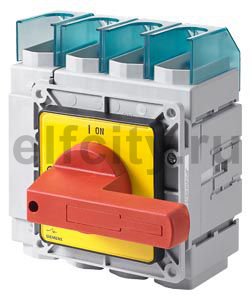 ГЛАВНЫЙ КОНТРОЛЬНЫЙ ВЫКЛЮЧАТЕЛЬ 4-ПОЛЮСА FLOOR MOUNTING IU=250A,P/AC-23A AT 400V=132KW ROTARY OPERATING MECHANISM RED/ YELLOW