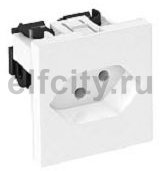 Розетка 0° одинарная,швейцарский стандарт, 250 В, 10A (белый)