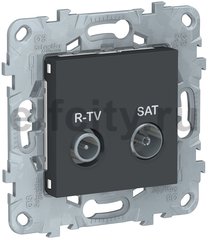 Unica New Розетка R-TV/SAT, оконечная, антрацит