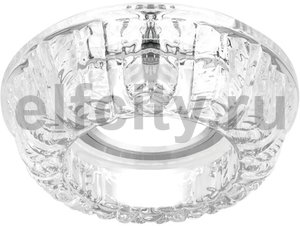 Точечный светильник Glass Round, кристалл/хром