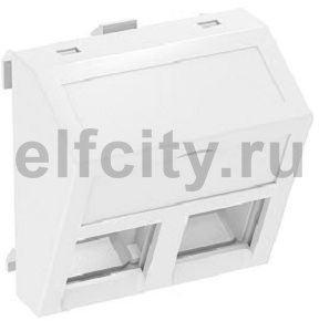 Корпус компьютерной розетки Modul45 тип C (наклонный) 45x45 мм (серебристый)