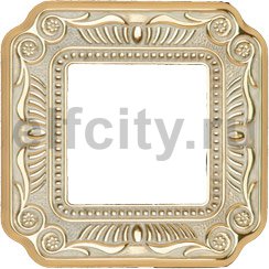 FD01361OP Рамка на 1 пост, гор/верт, цвет gold white patina