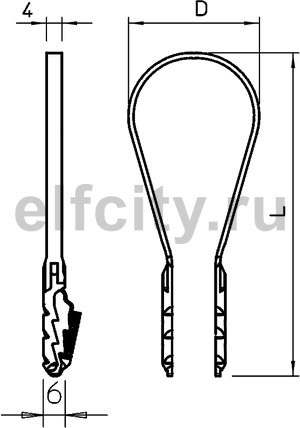 Стяжка хомут BKS 3-13mm