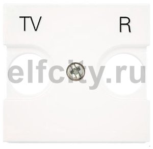Накладка для TV-R розетки, 2-модульная, серия Zenit, цвет альпийский белый