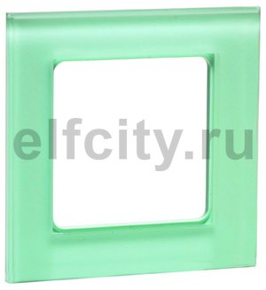 Рамка 1 пост, зеленое матовое стекло