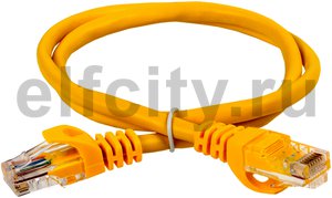 ITK Коммутационный шнур (патч-корд), кат.5Е UTP, 1м, желтый