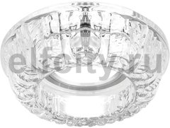 Точечный светильник Glass Round, кристалл/хром