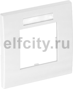 Рамка одинарная Modul45 (с полем д/маркировки.,горизонт.,84x84 мм,белый)