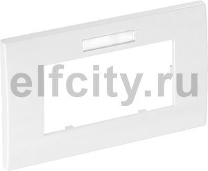 Рамка двойная Modul45 (с полем д/маркировки.,горизонт.,84x140 мм,белый)
