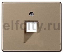 Крышка для одинарной телефонной и компьютерной розетки UAE; золотая бронза