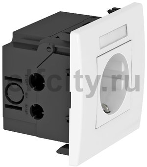 Укомплектованный розеточный блок AR45 (марк.,1xModul45,84x84x59 мм,белый)