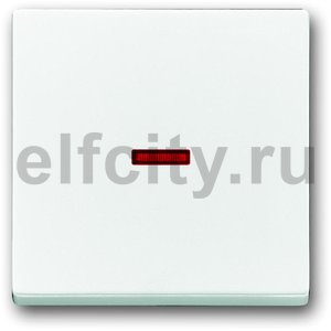Клавиша для механизма 1-клавишного выключателя/переключателя/кнопки с красной линзой, серия solo/future, цвет davos/альпийский белый