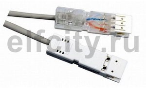 ITK Патч-корд 110-RJ45 4 пары, кат.5Е, 1м, серый