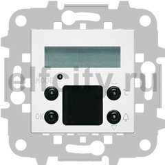 Часы-будильник-термометр с ЖК-экраном, 6 А / 230 В, белый