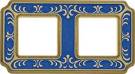 FD01352AZEN Рамка на 2 пост, гор/вер, цвет blue sapphire